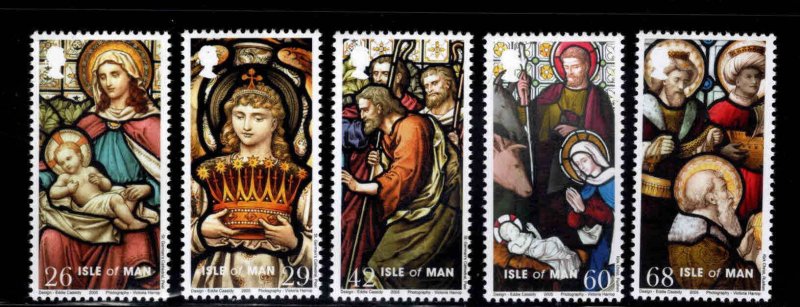 ISLE OF MAN  MNH** Scott 1128-11327 Christmas set stained glass windows