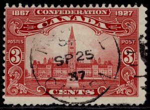 CANADA GV SG268, 3c carmine, USED. CDS