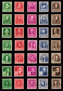 US 859-893 Famous Americans Complete Set-Mint Never Hinged