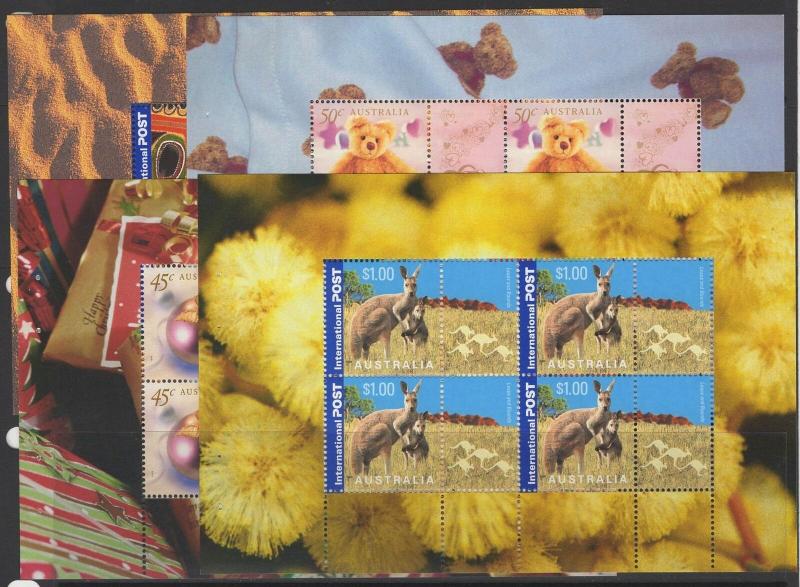 AUSTRALIA SGSP12/5 2003 GREETINGS (1 OF EACH PANE FROM BOOKLETS 12-15) MNH