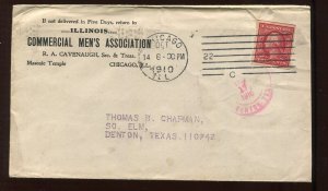 344 Schermack Used on Mens ASSN Masonic Temple Chicago  Cover MG27