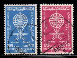 Jordan # 379-80 ~ Cplt Set 2 ~ Malaria ~ Used, HMR ~ cv .45