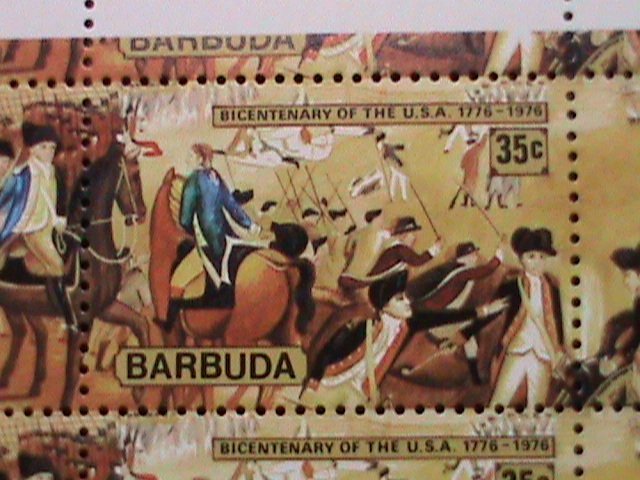 BARBUDA 1976- BICENTENARY OF AMERICAN REVOLUTIONARY MNH FULL SHEET #1 VF