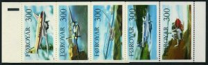 Faroe 134-138a pane,MNH.Michel 125-129. Passenger Aviation,1985.