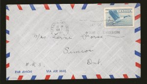 Canada 320 7 Cent Canada Goose 1952 First Day Cover Addressed