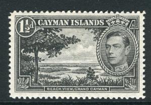 CAYMAN ISLANDS;  1938 early GVI issue fine Mint hinged 1....