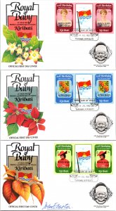 Worldwide First Day Cover, Royalty, Flowers, Kiribati