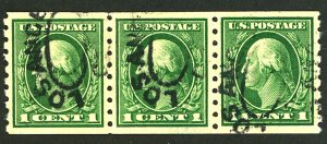 U.S. #412 USED STRIP OF 3