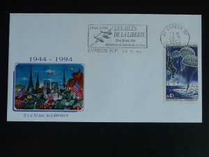 world war II ww2 WWII Liberation of Evreux commemorative cover France 1994