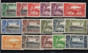 Sierra Leone KGVI 1938 fine mint LHM set SG188-200 WS37322