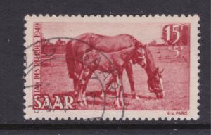 Saar a used 15F + 5F from 1949