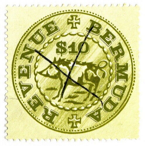 (I.B) Bermuda Revenue : Duty Stamp $10