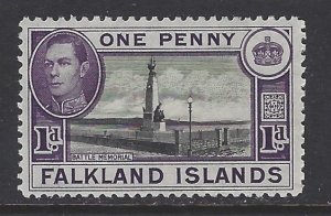 Falkland Islands, Scott #85B; 1p King George VI, MH