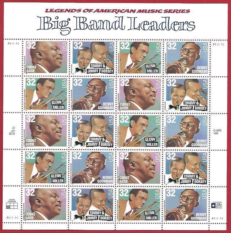 1996 USA, Legends of Music No. 2877/2880 MINI SHEET MNH/**