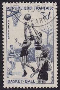 France - 1956 - Scott #801 - used - Sport Basketball