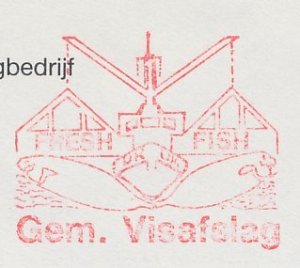 Meter cover Netherlands 1986 Fish Auction - Fishing boat - Urk