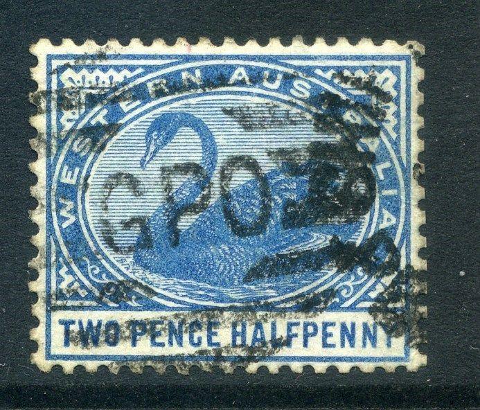 WESTERN AUSTRALIA Early 1900s Swan Type 2.5d. used SHIP MAIL ROOM Cancel 