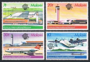 Malawi 419-422,422a, MNH. Mi 401-404, Bl.62. Kamuzu International Airport, 1983.