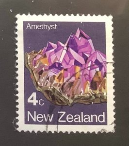 New Zealand 1982 Scott 758 used - 4c, Minerals,  Amethyst