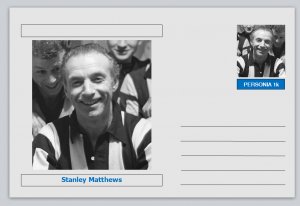 Personalities - souvenir postcard - Stanley Matthews sport football #1 