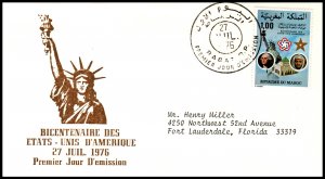 Morocco 376 US Bicentennial Typed FDC