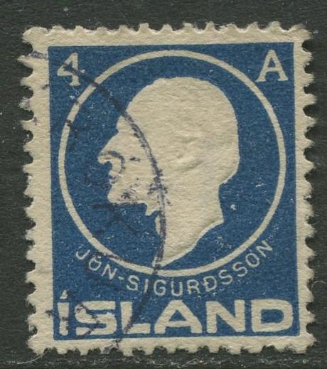 Iceland - Scott 88 - John Sigurdsson -1911 - FU - Single 4a Stamp