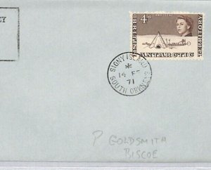 BRITISH ANTARCTIC TERRITORY Cover Survey Signy Island South Orkneys 1971 ZK15