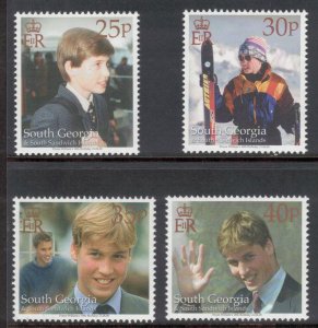 SOUTH GEORGIA 2000 Prince William 18th Birthday; Scott 257-61, SG 315-19; MNH