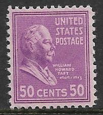 US 831 MNH  WILLIAM HOWARD, PREXIE  1938