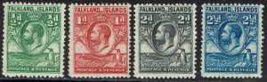 FALKLAND ISLANDS 1929 KGV WHALE AND PENGUIN ½D - 2½D