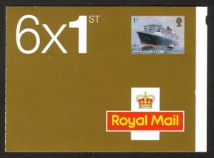 PM13 2004 Ocean Liners 6 x 1st Self Adhesive Booklet - Complete - No Cylinder 