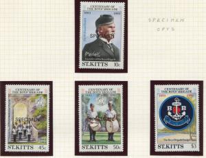 St Kitts - Scott 108-111 -Specimen- Boys Brigade -1983 -MNH- Set of 4 Stamps