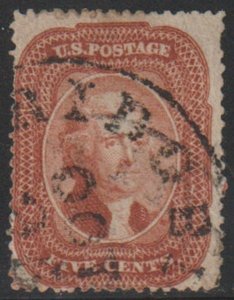 MALACK 27 F-VF, fancy town cancel, true brick red co..MORE.. c1278