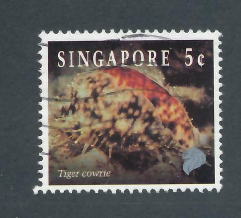  	 Singapore 1994  Scott 674 used - 5c, Marine Life 