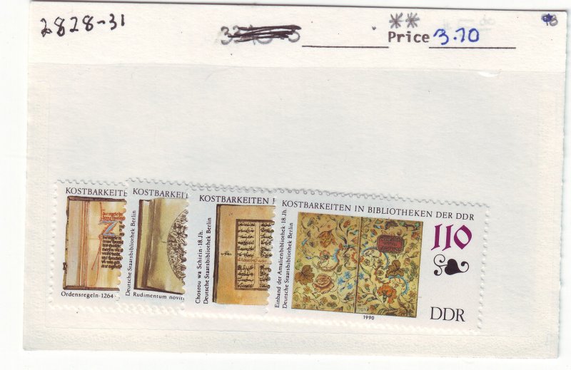 J24072 JLstamps 1990 germany DDR set mnh #2828-31 designs