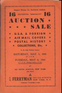 Ferryman: Sale # 16  -  U.S.A & Foreign, Airmail Covers, ...