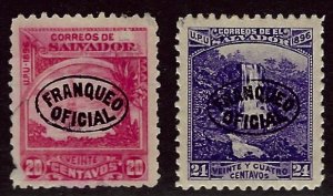 El Salvador SC O32-O33 Mint F-VF $40.00...Worth a Close Look!