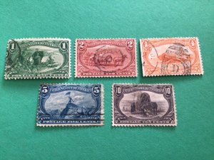 United States Trans- Mississippi Exposition 1898 used stamps A12143