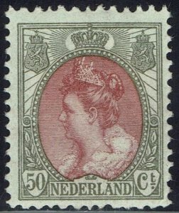 NETHERLANDS 1899 QUEEN 50C