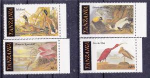 Tanzania 306-9 MNH 1986 Audubon Birth Bicent.