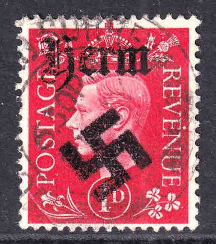 GREAT BRITAIN 1p HERM OVERPRINT USED F/VF SOUND