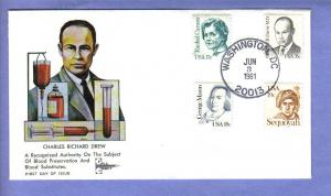 #1865 Charles Drew - Gill Craft Cachet Unofficial Cxl 2