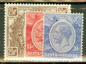 IZ: Kenya Uganda Tanganyika 18-28, 30-34 mint; 29 used CV $321; scan shows a few