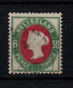 Heligoland QV 1875 6d 50pf SG17 #19 good used WS37335