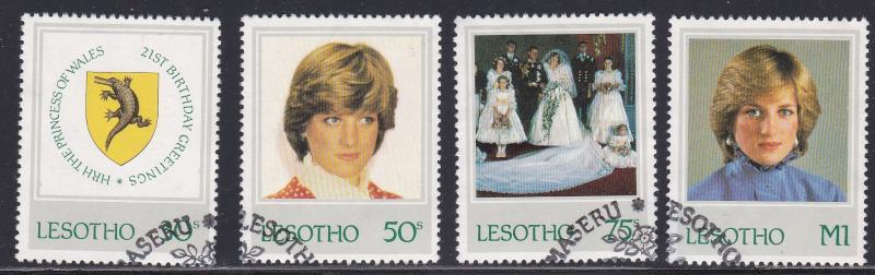 Lesotho # 372-375, Princess Diana, Used Set, 1/2 Cat.