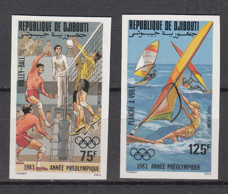 DJIBOUTI SC# C175-C176 PRE-OLYMPIC YEAR 1983 - MNH -  IMPERF