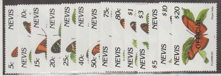 Nevis Scott #O41-O54 Stamp - Mint NH Set