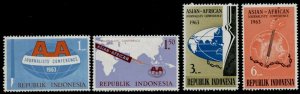 Indonesia 593-6 MNH Journalist's Conference, Globe, Map