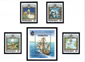 Bahamas 725-28 MNH 1991 Discovery of America