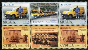 0553 SERBIA 2013 - Europa - Postal Vehicles - MNH Middle Row